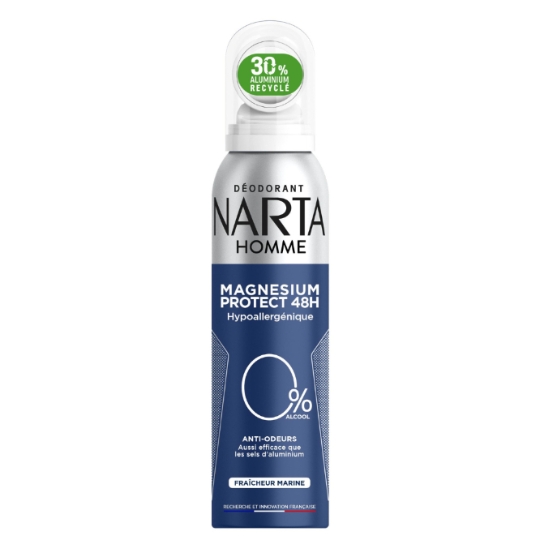 Déodorant spray homme Magnesium Protect Fraîcheur marine NARTA HOMME