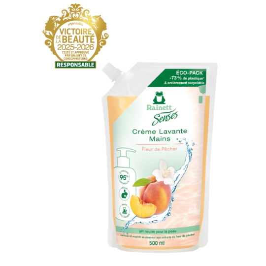 Crème Lavante Mains Recharge Ph Neutre Fleur de Pêche Senses REINETT