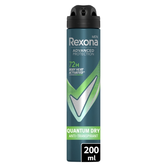 Déodorant spray Homme Anti-transpirant Efficacité 72h Quantum Dry REXONA