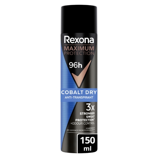 Déodorant Spray Homme Anti-transpirant 96H Cobalt Dry Maximum Protection REXONA