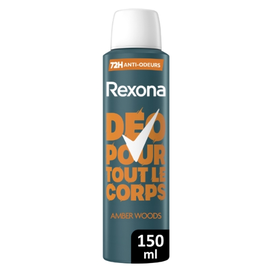 Déodorant Homme Pour tout le Corps 72h Amber Woods REXONA MEN