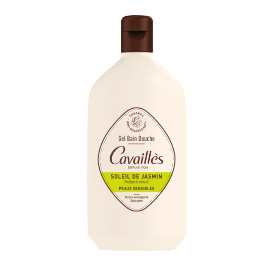 Gel Bain Douche Peaux Sensibles Texture Enveloppante Surgras Pro-régénérant Protège et Adoucit Sans Savon Soleil de Jasmin ROGER CAVAILLES