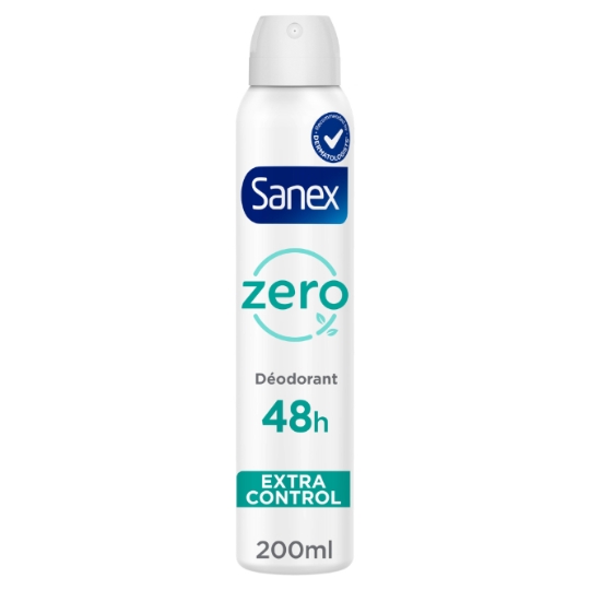 Déodorant spray Anti-odeurs Extra control 0% sans sels d'aluminium SANEX