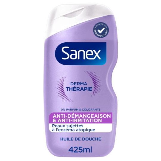 Huile de Douche Derma Thérapie Anti-Démangeaison Anti-Irritations Peaux Atopiques SANEX