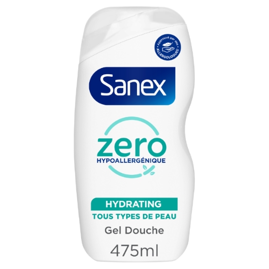 Gel Douche Hypoallergénique Hydratant Tous Types de Peau SANEX