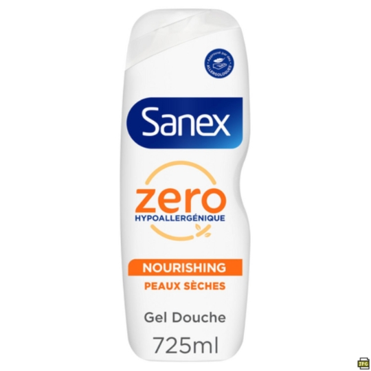 Gel Douche Hypoallergénique Nourissant Peaux Sèches SANEX