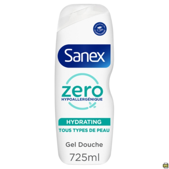 Gel Douche Hypoallergénique Hydratant Tous Types de Peau SANEX