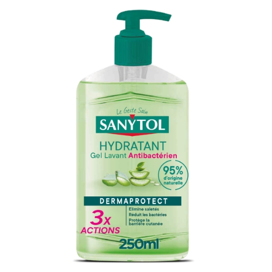 Savon Liquide Mains Action Anti-Bactérienne Aloe Vera Thé Vert Bio SANYTOL