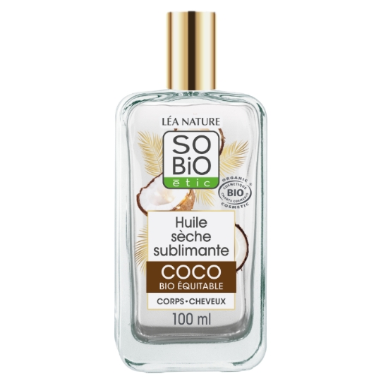 Huile Sèche Sublimante Corps et Cheveux à la Coco SO'BIO ETIC