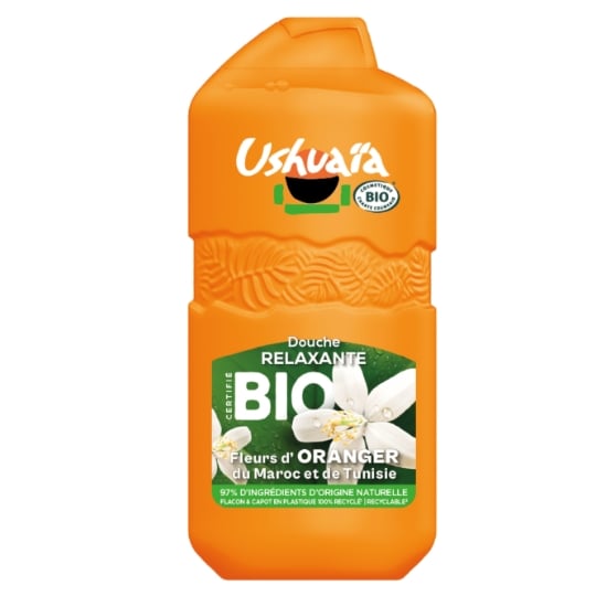 Gel douche Relaxante Fleur D'Oranger Bio 97% D'ingrédients D'origine Naturelle USHUAIA