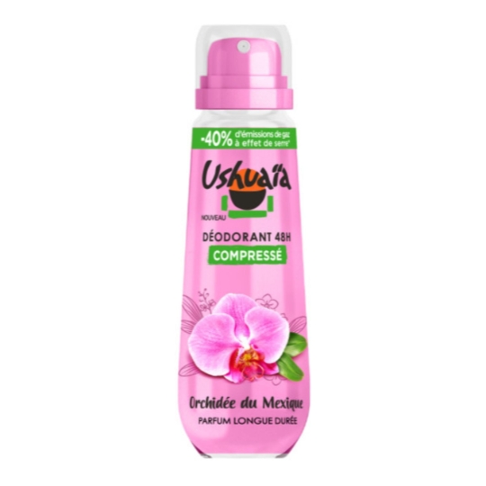 Déodorant spray compressé Efficacité 48h Orchidée du Mexique USHUAIA