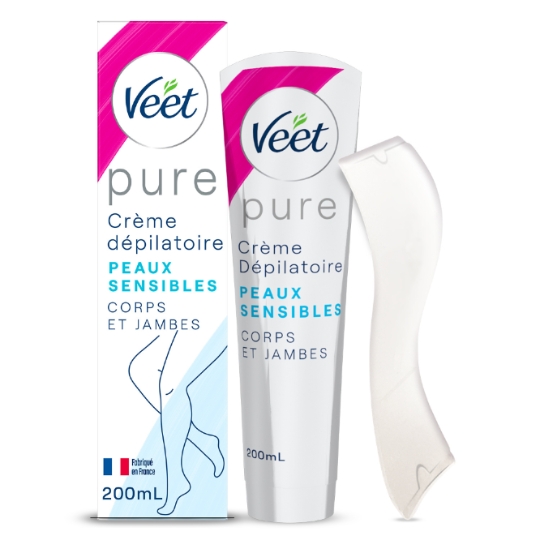 Crème Dépilatoire Corps et Jambes Peau Sensible Vitamine E Aloe Vera VEET