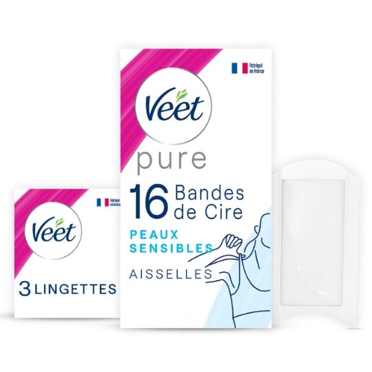 Bandes de cire Froide Aisselles Peaux Sensibles Hypoallergéniques Minima VEET