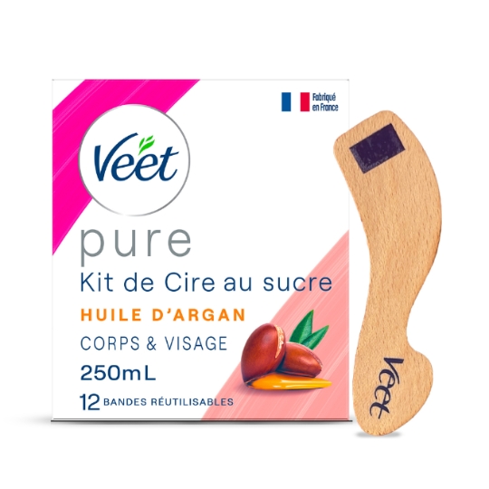 Cire Chaude Corps Visage Huile d'Argan Naturelle Bandes Réutilisables VEET
