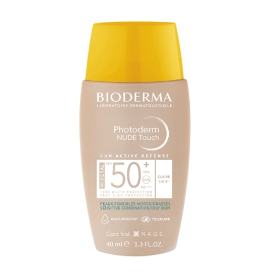 Crème solaire Teintée Claire Peau Sensible Spf 50+ Photoderm Nude Minéral BIODERMA