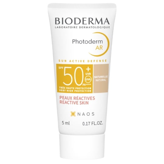 Crème solaire Visage Peau Réactive  Spf 50+ Teinté Anti-rougeurs Photoderm AR BIODERMA