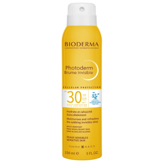 Brume solaire Adulte Visage Corps Spf 30 Peau Sensible Invisible Haute Protection Photoderm BIODERMA