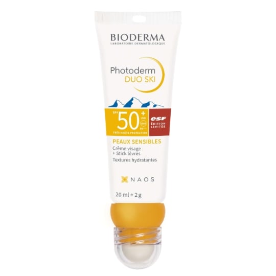 Crème solaire Visage Lèvres Peau Sensible Très Haute Protection Spf 50+ Hydratant Photoderm Duo ski BIODERMA