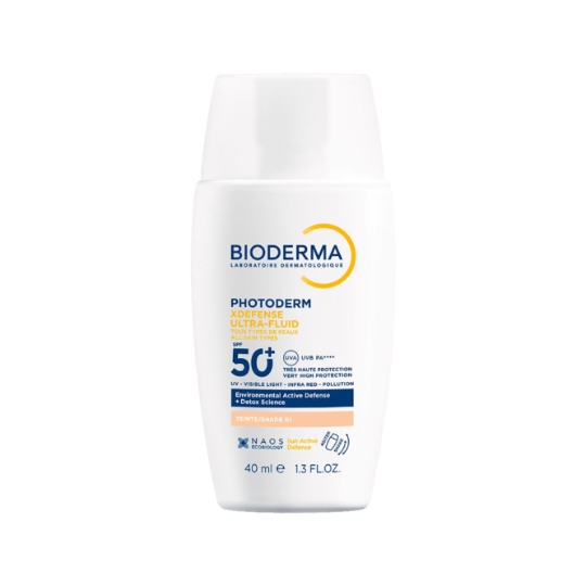 Crème solaire Teinté Visage Spf 50+ Detox Ultra Fluide Photoderm XDefense BIODERMA