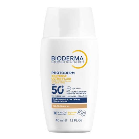 Crème solaire Teinté Visage Spf 50+ Detox Ultra Fluide Photoderm XDefense BIODERMA