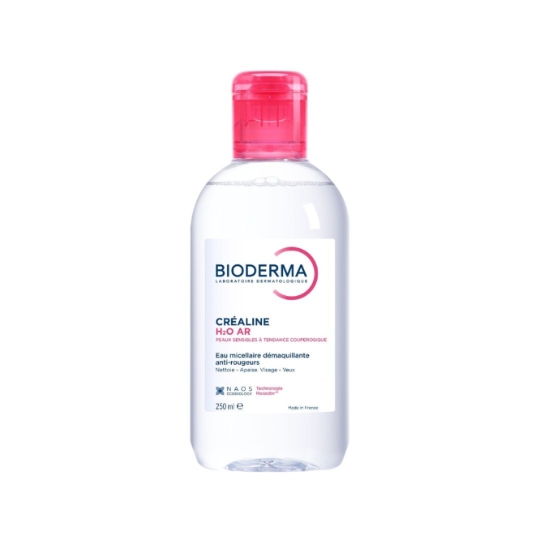 Eau Micellaire Visage et Yeux Peaux Sensibles Anti-Rougeurs Crealine H2O BIODERMA