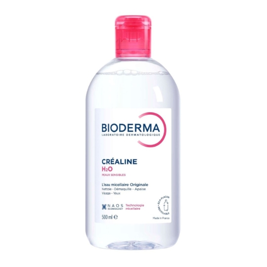Eau micellaire Visage Yeux Peau Sensible Nettoie Démaquille Apaise Créaline H2O BIODERMA