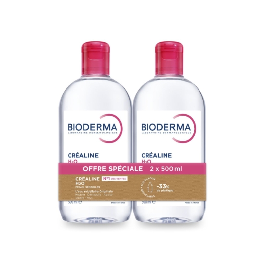 Eau micellaire Visage Nettoyante Démaquillante Peaux Sensibles Créaline H2O BIODERMA