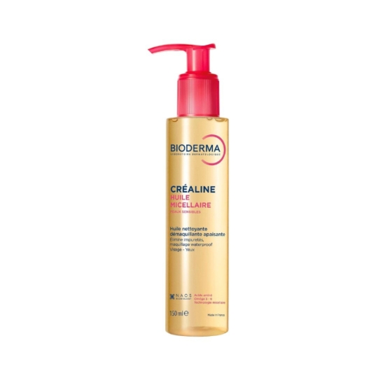 Huile micellaire Visage Yeux Peau Sensible Nettoyante Démaquillante Waterproof Créaline BIODERMA
