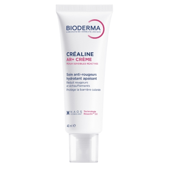 Crème Soin Visage Peaux Réactives Anti-rougeurs Hydratant Apaisant Créaline AR+ BIODERMA