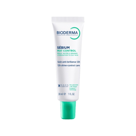 Soin Anti-Brillance 12H Sébium Mat Control pour Peaux Mixtes à Grasses BIODERMA