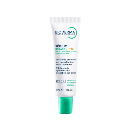 Gel Crème Sébium kerato+ SPF30 Protecteur Anti-Imperfections Haute Tolérance BIODERMA