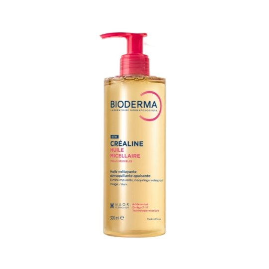 Huile Visage Yeux Peaux Sensibles Micellaire Nettoyante Démaquillante Apaisante Élimine Impuretés Maquillage Waterproof Créaline BIODERMA