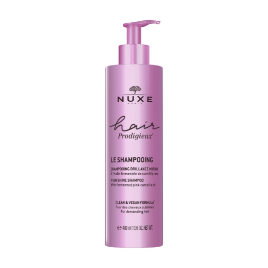 Shampoing Brillance Miroir à l'Huile Fermentée de Camélia Rose Hair Prodigieux NUXE