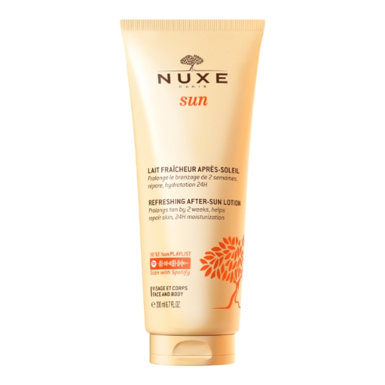 Après-soleil Lait Fraîcheur Visage Corps Répare Apaise et Sublime le Bronzage NUXE