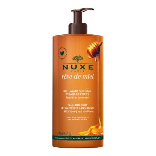 Gel douche Visage et Corps Peaux Sèches et Sensibles au Miel et Tournesol NUXE