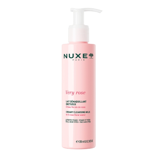 Lait démaquillant Hydratant Apaisant Visage Yeux Toutes Peaux Onctueux À L'Eau Florale De Rose Very Rose NUXE
