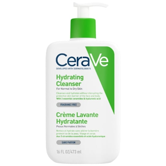 Crème de douche Visage Corps Peaux Sèches Hydratant Non Moussant CERAVE