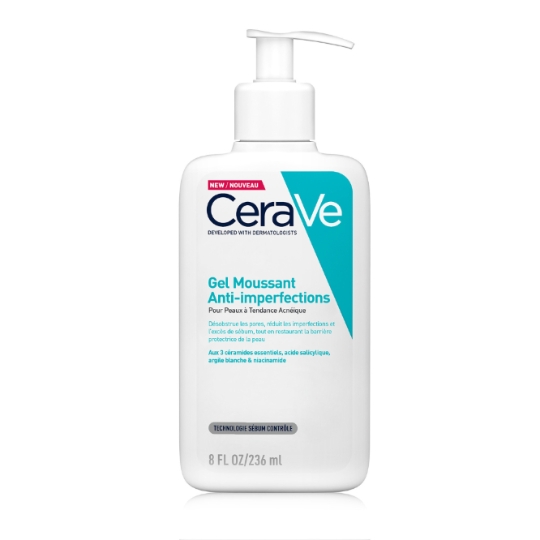 Gel Visage Anti-Impefections Peaux Acnéique Moussant CERAVE