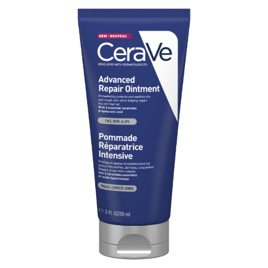 Pommade Réparatrice Intensive pour Visage, Corps et Lèvres aux 3 Céramides Essentielles et Acide Hyaluronique CERAVE