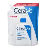Lait Hydratant Visage et Corps Peaux Sèches Aux 3 Céramides Essentiels et Acide Hyaluronique Sans Parfum Éco-recharge -77% De Plastique CERAVE