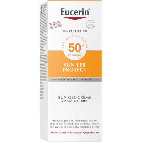 Crème solaire Peau Sensible Spf 50 Protège du Vieillissement Cutané EUCERIN