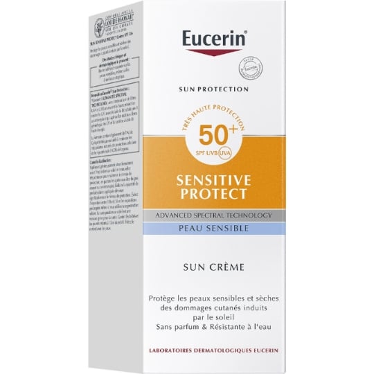 Crème solaire Visage Peau Normale et Sèche Très Haute Protection Spf 50+ EUCERIN