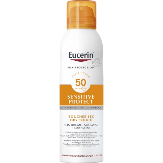 Brume solaire Corps Peau Sensible Spf 50 Transparent Ultra-Légère EUCERIN