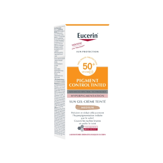 Crème solaire Teintée Pigment Control Visage Spf 50+ Anti-tâches EUCERIN