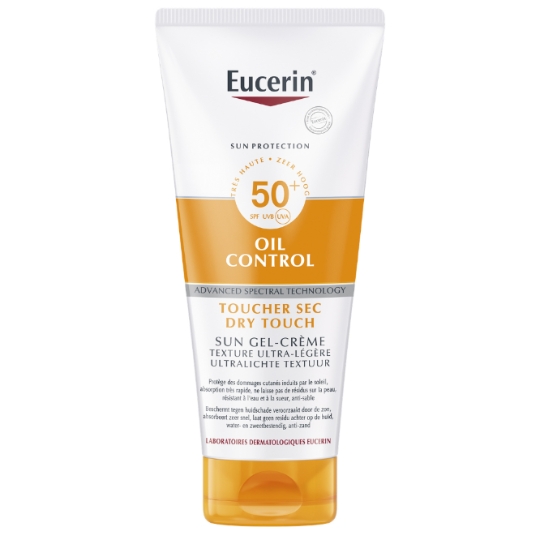 Gel-Crème Peaux Sensibles Toucher Sec Spf 50+ Très Haute Protection Texture Ultra-Légère Oil Control EUCERIN