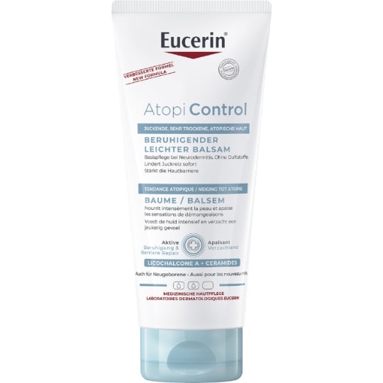 Baume Corps Peaux Atopiques Sèches et Sensibles Irritations et Démangeaisons Apaisant et Nourrissant Non Parfumé Atopi Control EUCERIN