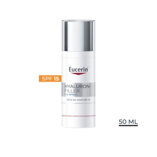 Crème de Jour Spf 15 Peau Normale à Mixte Anti-âge Hyaluron-Filler + 3x Effect EUCERIN