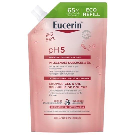 Huile de douche Peaux Sèches et Sensibles au Dexpanthénol et Huiles Naturelles EUCERIN