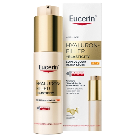 Soin de Jour Ultra-Léger Anti-Âge Spf 50 Hyaluron‑Filler + Elasticity EUCERIN