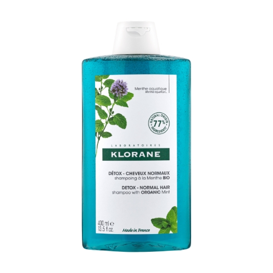 Shampoing Cheveux Normaux Détox à la Menthe Aquatique Bio KLORANE